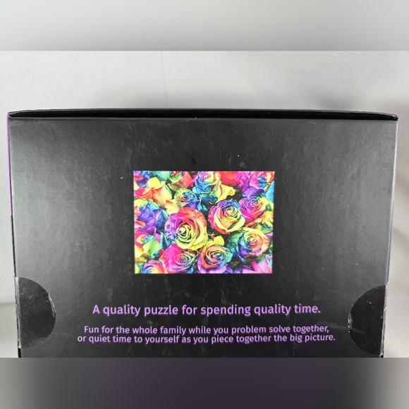 Rainbow Painted Roses 1000 Piece Jigsaw Puzzle Gift Craft Flowers New - Picture 8 of 11